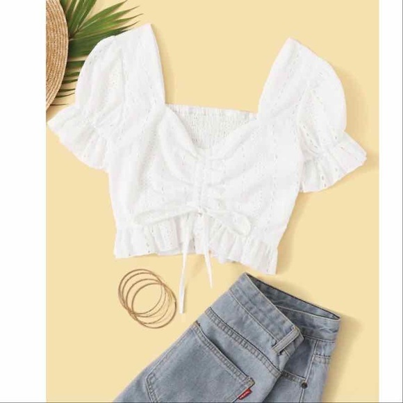 SHEIN Tops - Scrunch tie Crop Top